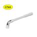 8mm 5/16-inch Socket L Shaped Double Ended Hex Spanner Wrench Silver Tone 2pcs