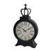 Jeco Inc. Traditional Analog Metal Tabletop Clock Metal in Black | 13.75 H x 8 W x 2.75 D in | Wayfair HD-C017