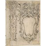 Designs for a Pilaster Ornament and Cartouche (recto); Design for a Window or a Wall Plaque (verso). Poster Print by Giovanni Battista Foggini (Italian Florence 1652 ï¿½1725 Florence) (18 x 24)