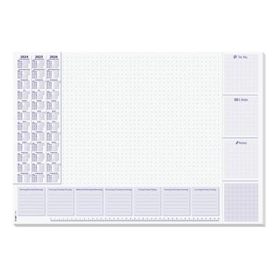 Schreibunterlage »Lilac« HO355 mit Kalendarium für 2024/25/26 weiß, Sigel