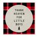 Stupell Industries Thank Heaven for Little Boys Framed Art Wood in Black/Brown/Red | 12 H x 12 W x 0.5 D in | Wayfair brp-1959_wd_12x12