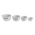 Creative Co-Op 4-Pieces Measuring Cup Set Ceramic in White | 3 H x 3.5 W x 3.5 D in | Wayfair DA7240