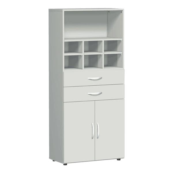 Geramöbel Mehrzweckschrank »New York« grau, 80x181x42 cm