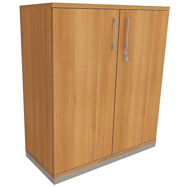 fm Büromöbel Aktenschrank abschließbar für 3 Ordnerhöhen Breite 100 cm »Oldenburg« braun, 100x113.3x44.2 cm