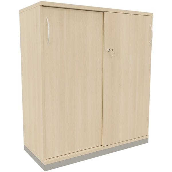 fm Büromöbel Schiebetürenschrank »Sidney« 100 cm extrabreit 3 OH braun, 100x113.3x44.2 cm Image