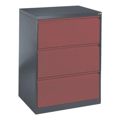 Hängeregistraturschrank A4 rot, CP, 78.7x104.5 cm