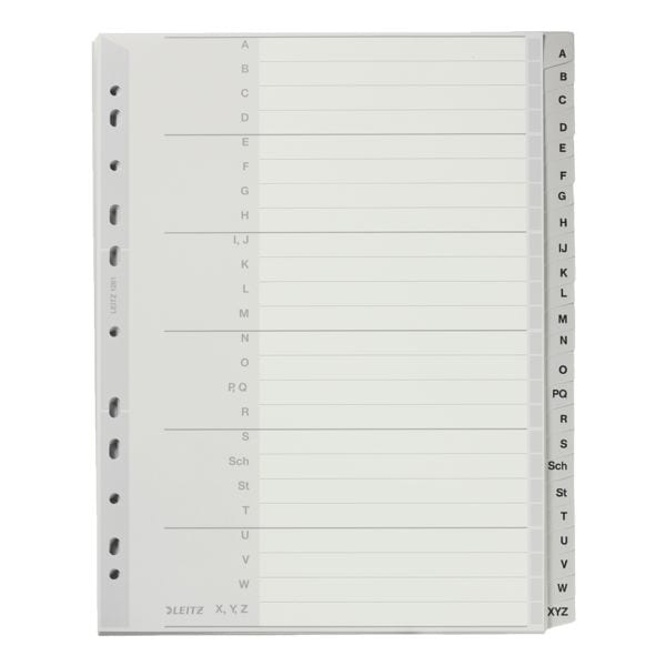 Leitz Kunststoffregister »1261« A-Z A4 Maxi grau, 23.8x29.7 cm Image