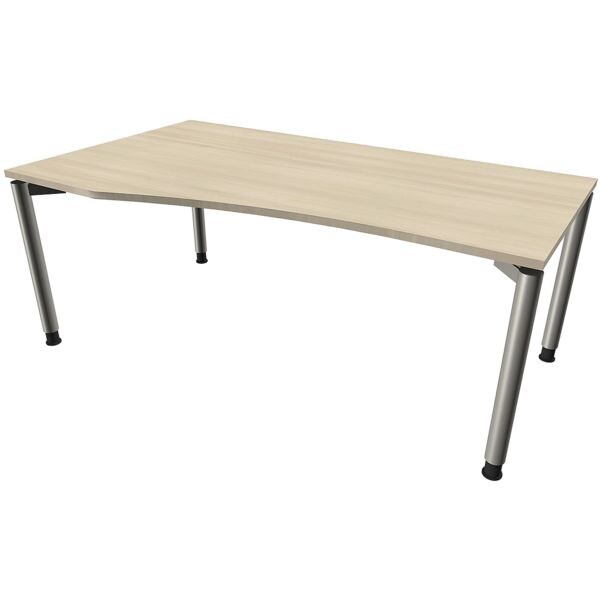 fm Büromöbel PC-Schreibtisch links »Fastline« 180 cm 4-Fuß braun, 180x82x80 cm