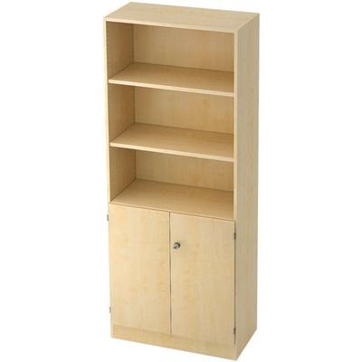 HAMMERBACHER Regalschrank »R-Line« 80 cm breit 5 OH 2 Türen unten braun, 80x200.4x42 cm