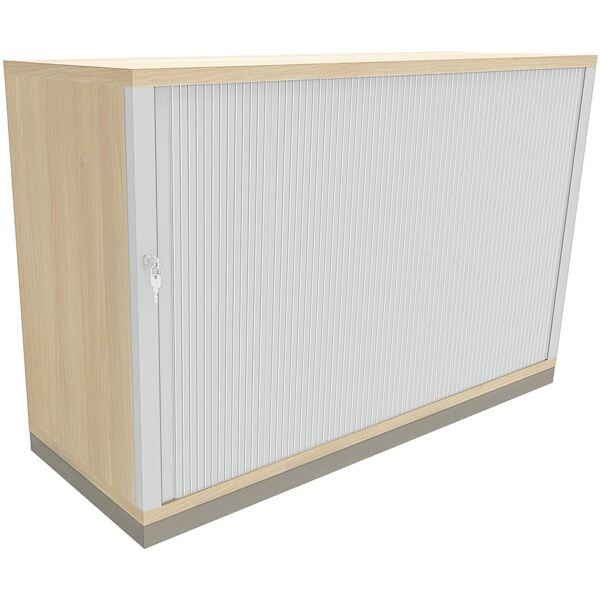 fm Büromöbel Querrollladenschrank »Fastline« 120 cm breit 2 OH braun, 120x78.1x44.2 cm