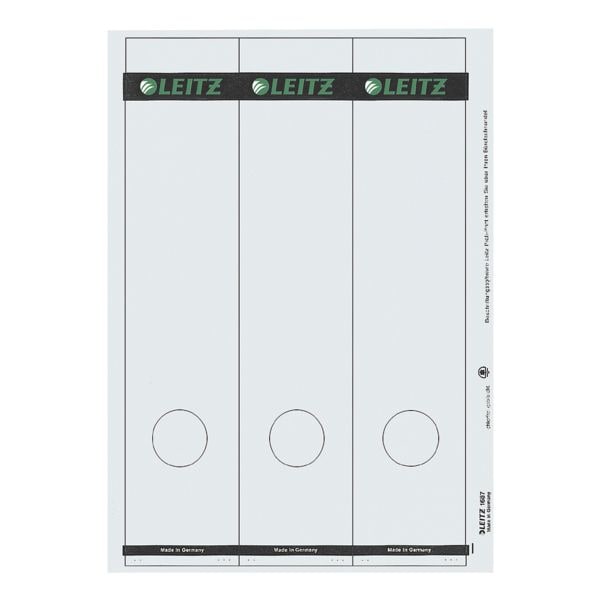 Leitz Selbstklebende Ordnerrücken-Etiketten »1687« grau, 8 cm