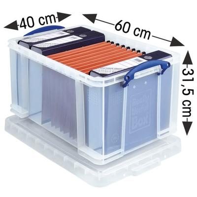 Ablagebox 48 Liter transparent, Really Useful Box, 60x31.5x40 cm