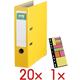 20 Ordner »Exclusive I« inkl. 1 Packung Haftstreifen »Universal« gelb, OTTO Office, 8x32x28.5 cm