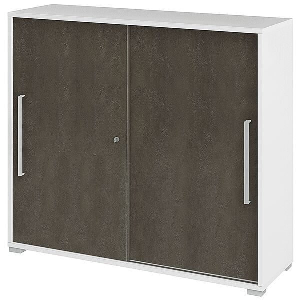 röhr Schiebetürenschrank »Objekt Plus« 120/110,5 cm grau, 120x110.5x40 cm