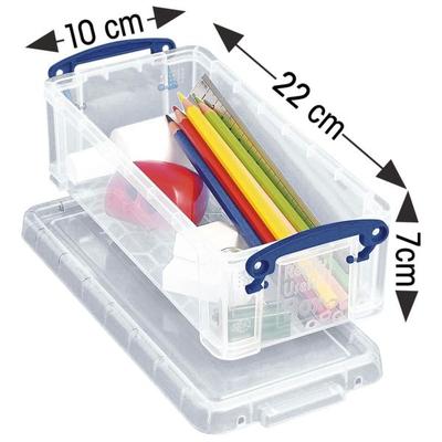 Ablagebox 0,9 Liter transparent, Really Useful Box, 22x7x10 cm