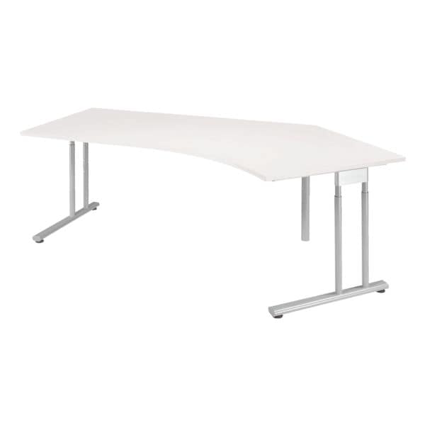 Geramöbel Winkelschreibtisch »Lissabon« lange Seite links grau, 216.6x72x113 cm Image