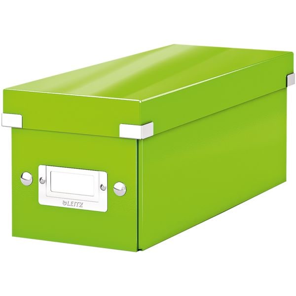 Leitz CD/DVD-Ablagebox WOW 6041 „Click & Store“ grün, 14.3x13.6x35.2 cm Image