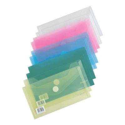 Foldersys 10x Umlauf- und Mundschutztasche DIN Lang mehrfarbig, 22.5x13 cm