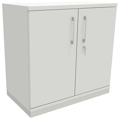 fm Büromöbel Aktenschrank abschließbar für 2 Ordnerhöhen Breite 80 cm »Oldenburg« grau, 80x78.1x44.2 cm Image