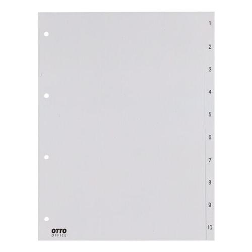 Kunststoffregister 1-10 A4 Maxi grau, OTTO Office, 24.5×29.7 cm