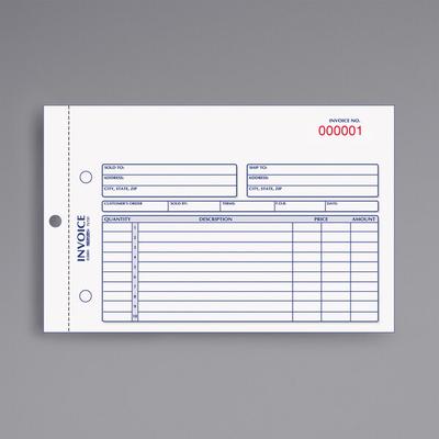 Rediform Office 7L721 Invoice Book, 5 1/2" x 7 7/8" Two-Part Carbonless, 50 Sets/Book