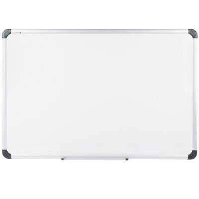 Universal UNV43733 36" x 24" White Magnetic Steel Dry Erase Board with Aluminum Frame and Black Plastic Corners