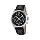 Lotus Men's Quartz Watch with Black Dial Chronograph Display and Black Leather Strap 18155/2