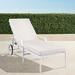 Grayson Chaise Lounge with Cushions in White Finish - Rain Resort Stripe Sand, Standard - Frontgate