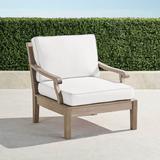 Cassara Lounge Chair with Cushions in Weathered Finish - Cara Stripe Air Blue, Standard - Frontgate