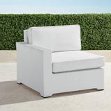 Palermo Left-facing Chair with Cushions in White Finish - Custom Sunbrella Rain, Special Order, Rain Cobalt - Frontgate