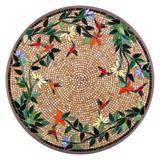 KNF Caramel Hummingbird Mosaic Table Collection - Round Bistro Table, Pewter, 42" dia. - Frontgate