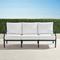 Carlisle Sofa with Cushions in Onyx Aluminum - Standard, Air Blue - Frontgate