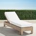 St. Kitts Chaise Lounge in Weathered Teak with Cushions - Natural, Standard - Frontgate