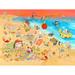 Oopsy Daisy Animals on the Shore Canvas Art Canvas in Blue | 14 H x 18 W x 1.5 D in | Wayfair NB55083