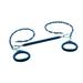 Creative Cedar Designs Standard Trapeze Bar w/ Circle Rings & Chains Metal in Blue | 9 H x 18.1 W x 3 D in | Wayfair BP 009-B