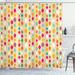 Ambesonne Vintage Retro Colorful Circles Shower Curtain Set Polyester | 70 H x 69 W in | Wayfair sc_17442