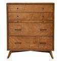 Alpine Furniture Flynn Mid Century Multi-Function Chest in Acorn (Brown)