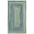 Blue 96 x 0.5 in Area Rug - August Grove® Florence Geometric Handmade Braided Light Area Rug Nylon/Wool | 96 W x 0.5 D in | Wayfair