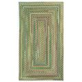 Green/White 96 x 0.5 in Indoor Area Rug - Loon Peak® Kenji Handmade Braided Wool Rug Nylon/Wool | 96 W x 0.5 D in | Wayfair LNPK4062 37147274