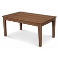 POLYWOOD® Newport 22" x 36" Outdoor Coffee Table Plastic in Brown | 17 H x 22.25 W x 36 D in | Wayfair CT2236TE