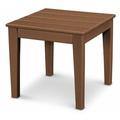 POLYWOOD® Newport 18" End Outdoor Table Plastic in Brown | 17 H x 18 W x 18 D in | Wayfair CT18TE