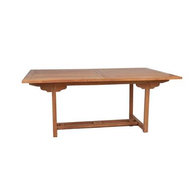 MiaMöbel Teak Esstisch 180x100cm - ausziehbar Massivholz Teak Modern