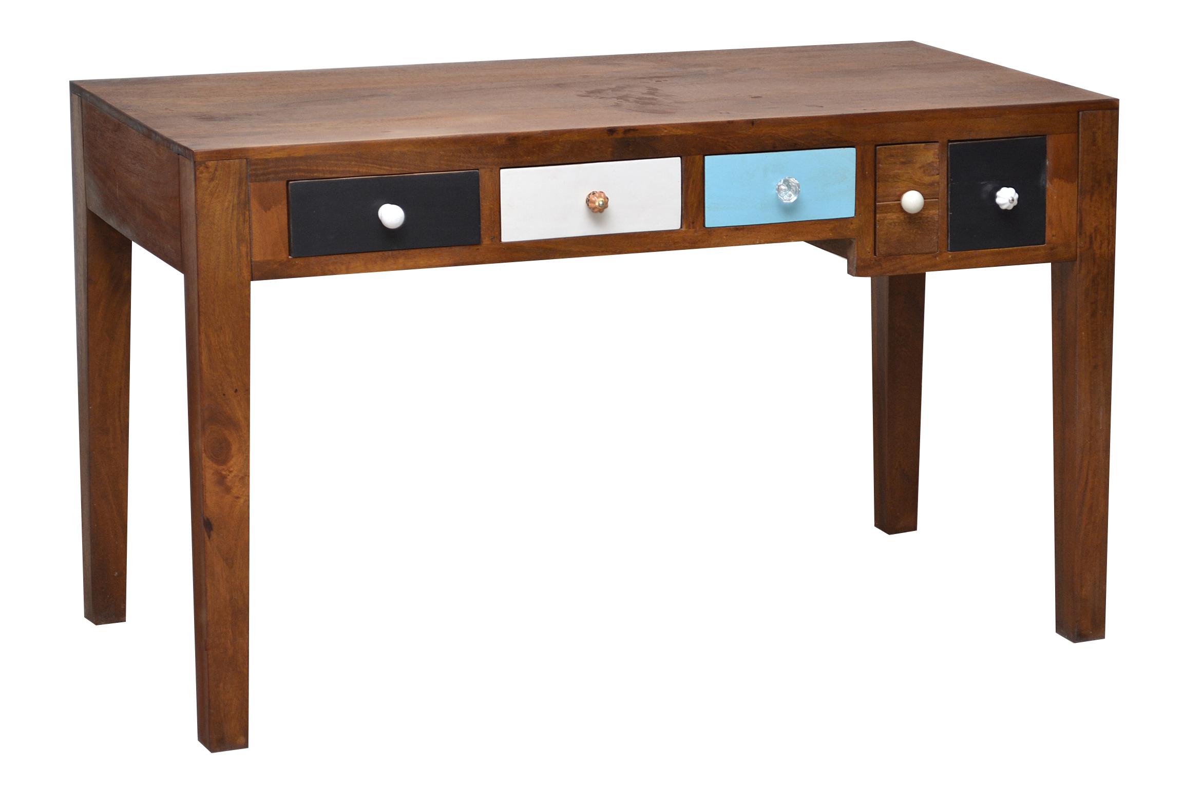 MiaMöbel Schreibtisch Balu Massivholz Mango Modern Indien Indisch