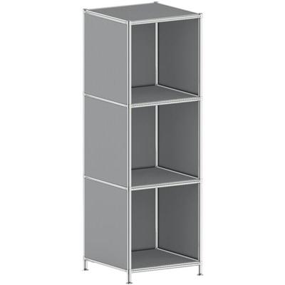 viasit Aktenregal »System 4« schmal 3 OH grau, 40.4x118.1x40.4 cm