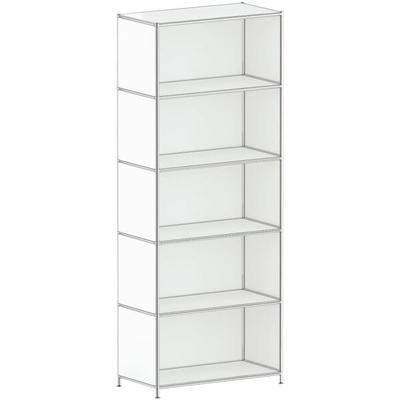 viasit Aktenregal »System 4« breit 5 OH weiß, 77.9x193.1x40.4 cm