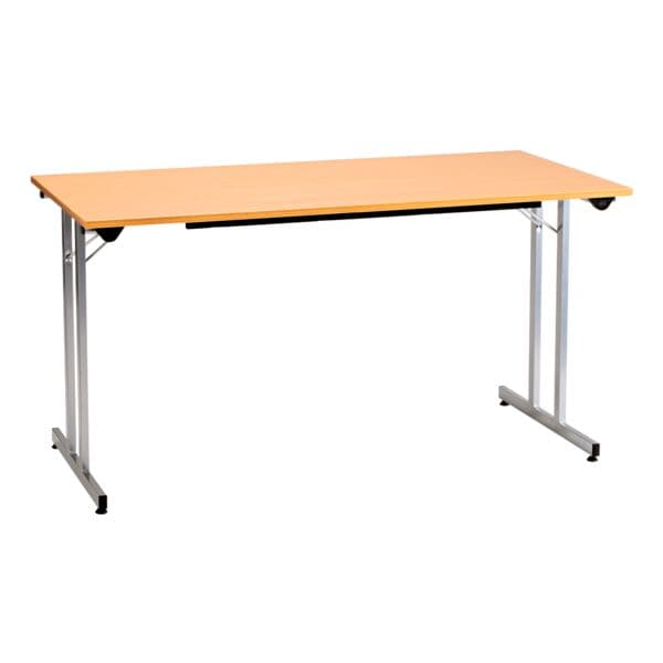 SODEMATUB Klapptisch 160x80 cm Gestell alufarben braun, 160 cm