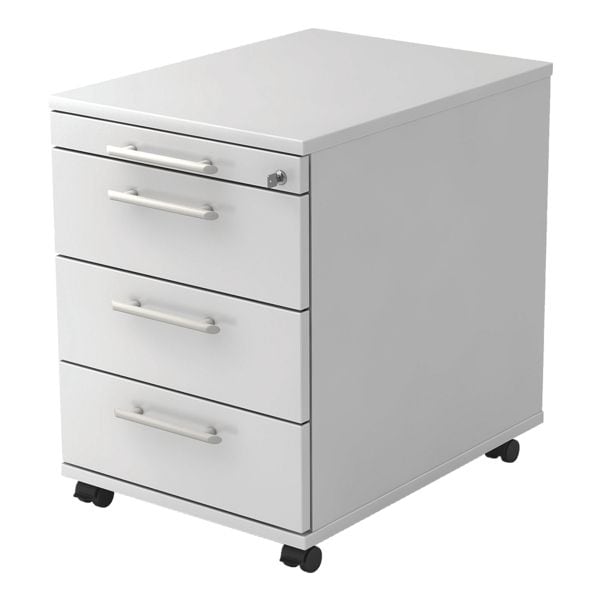 HAMMERBACHER Rollcontainer »Flexiline II« mit 3 Schubladen weiß, 43x59x55 cm