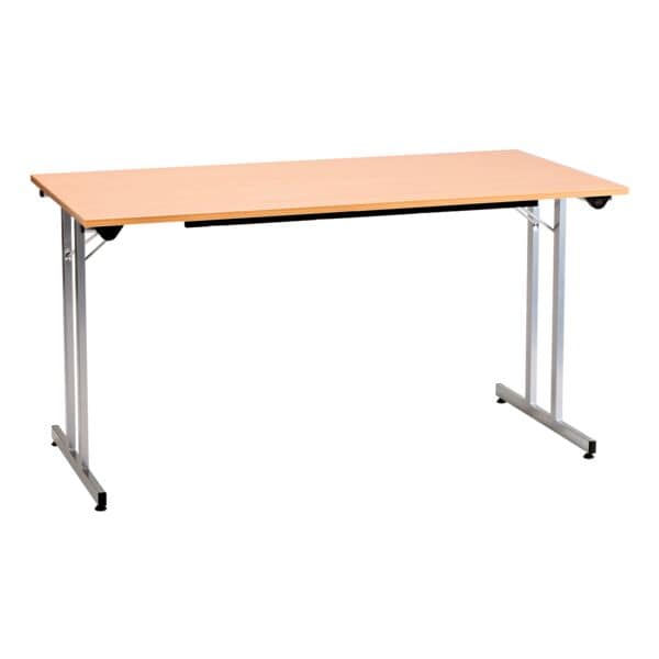 SODEMATUB Klapptisch 120x70 cm Gestell alufarben braun, 120 cm