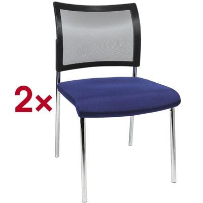 Topstar 2er-Set Stapelstühle »Visit 10« Netzrücken ohne Armlehnen blau, 48x46 cm