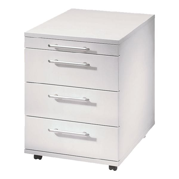 HAMMERBACHER Rollcontainer »Leasureline« mit klassischen Schubladen grau, 42.8x59x58 cm